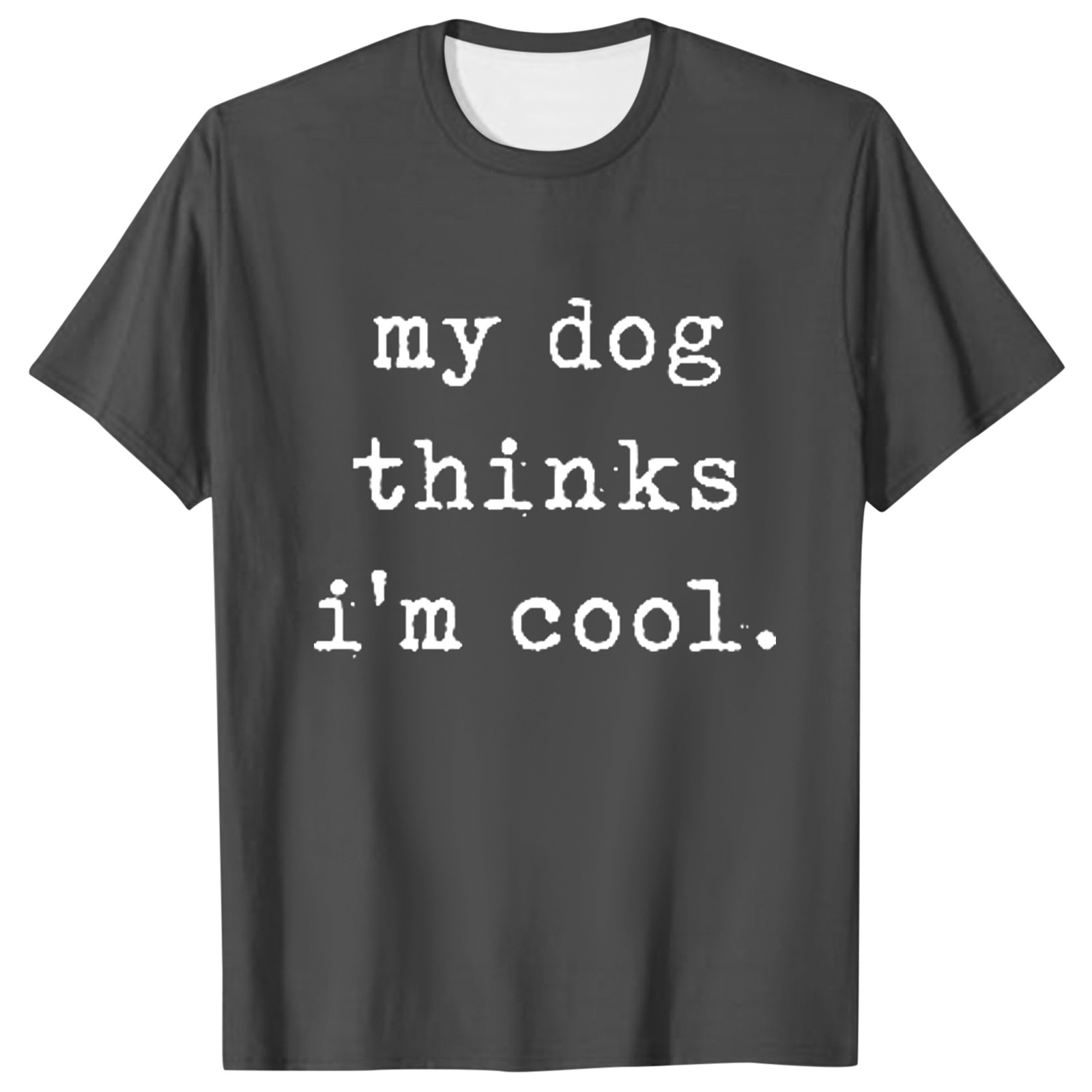 thumbnail image 4 of Camiseta novedosa para hombre «My Dog Thinks I'm Cool» (Mi perro cree que soy genial): camiseta para amantes de las mascotas, poliéster, estilo informal, regalo para padres de perros, 4 of 4